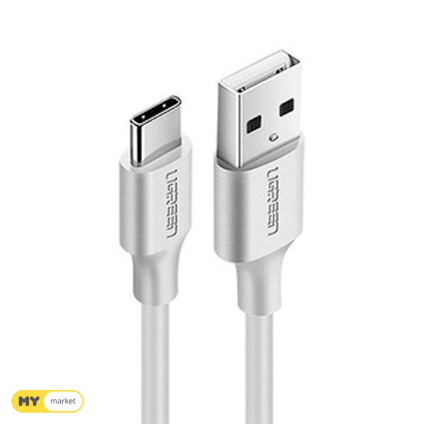 Ugreen 60121 USB-A 2.0 To USB-C Data Cable 1m – White