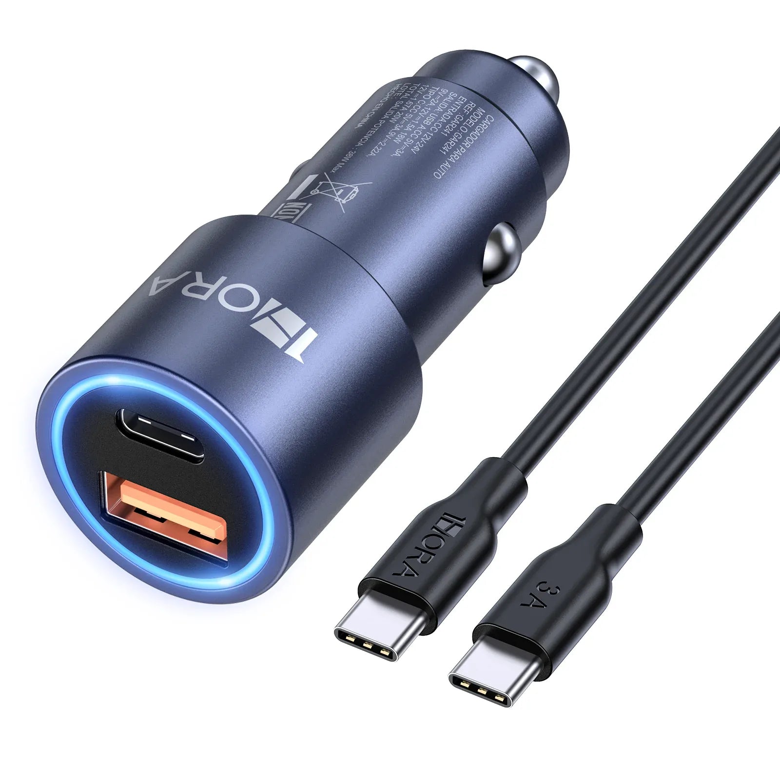1Hora Car Charger 38W – GAR241 - View 1 | TechAndExperts