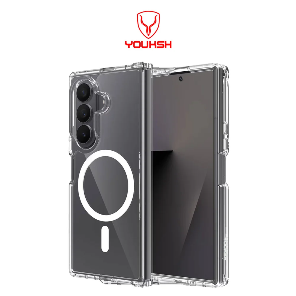 YOUKSH Samsung Galaxy Z Fold 8 Ultra Transparent MagSafe Case