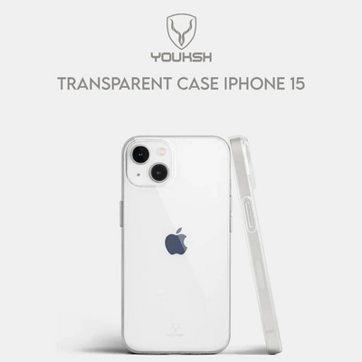 YOUKSH iPhone 15 Shockproof Clear Case