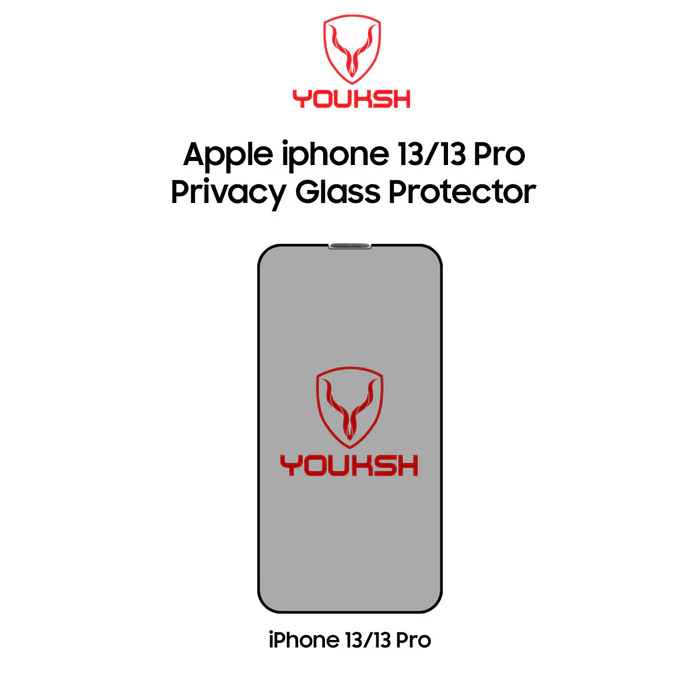 Youksh iPhone 13/13 Pro Privacy Glass Protector