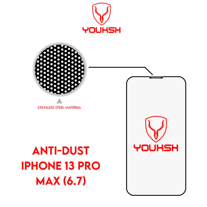 Youksh iPhone 13 Pro Max Anti Dust Screen Protector