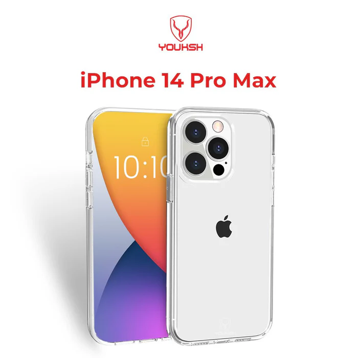 Youksh iPhone 14 Pro Max Transparent Case