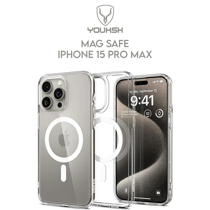 Youksh iPhone 15 Pro Max MagSafe Shockproof Case