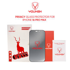 Youksh iPhone 16 Pro Max Privacy Glass Protector
