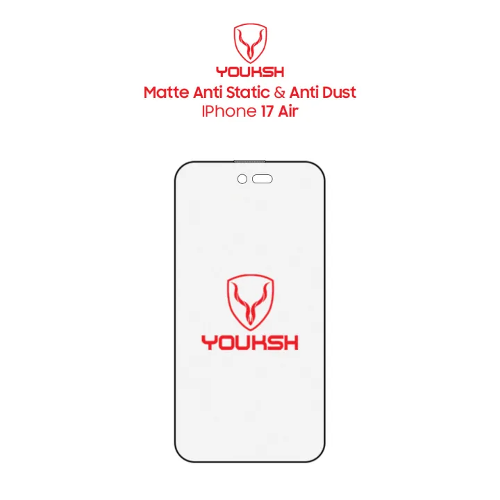 Youksh iPhone 17 Air Matte Tempered Glass Screen Protector