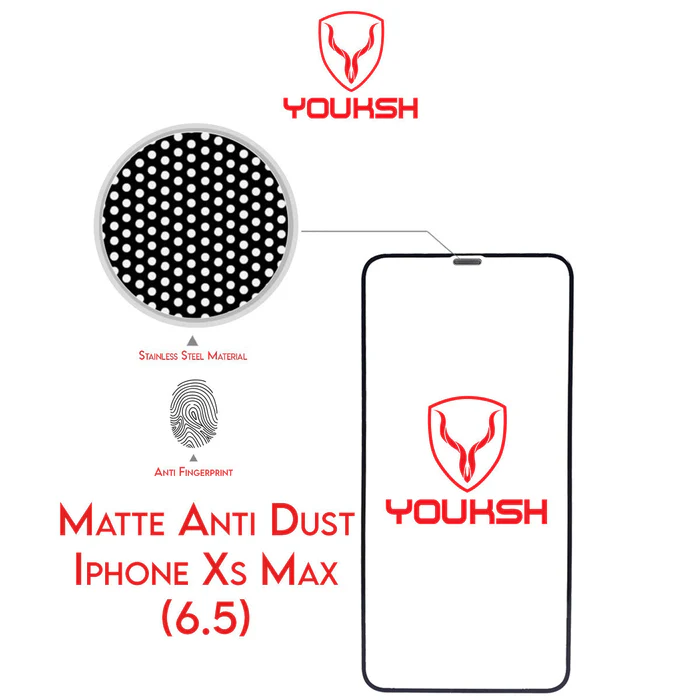 Youksh iPhone Xs Max Matte Glass Protector