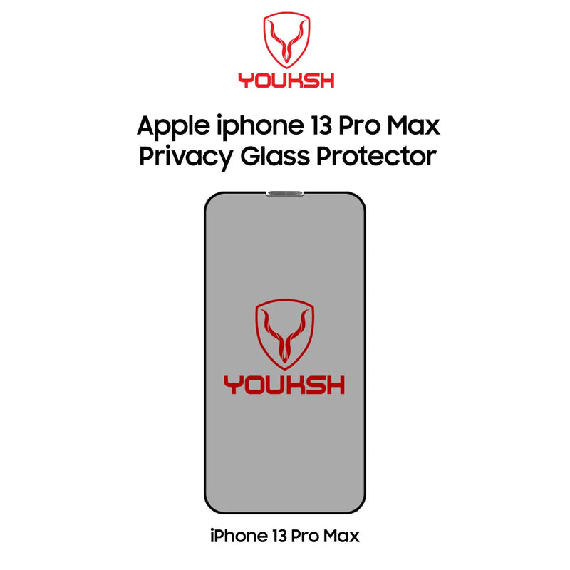 Youksh iPhone 13 Pro Max Privacy Glass Protector