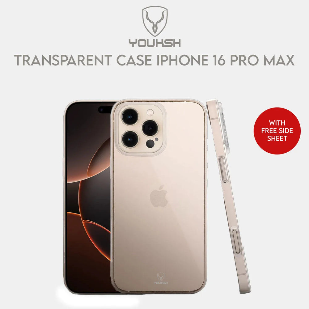 Youksh iPhone 16 Pro Max Transparent Case