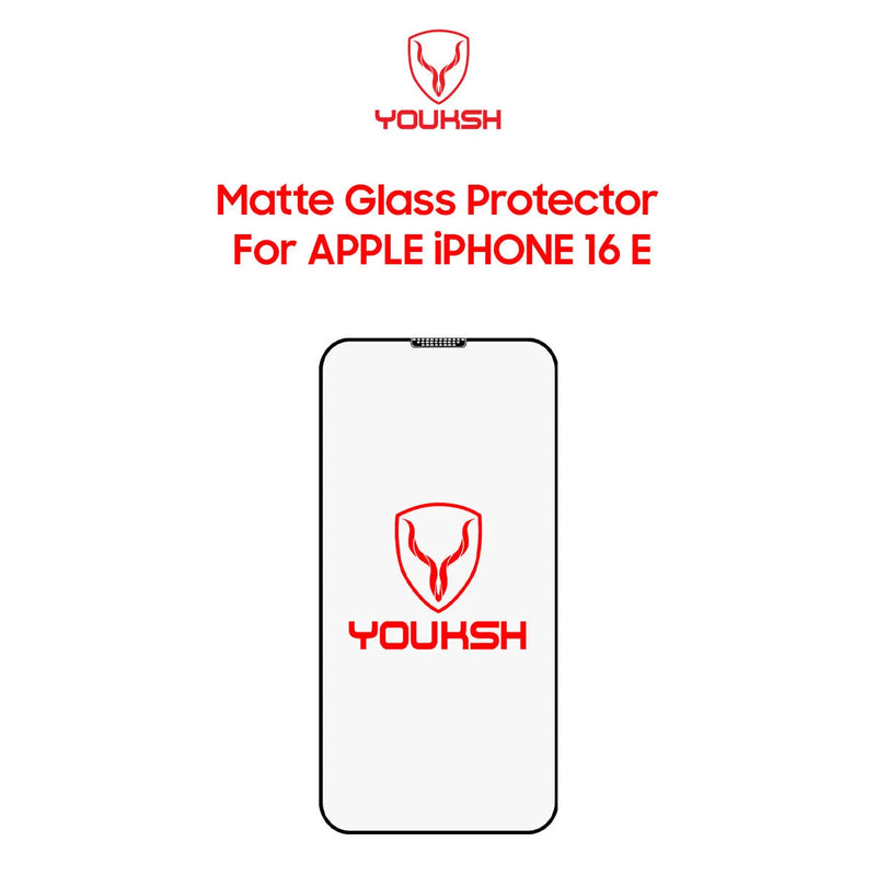 Youksh iPhone 16e Matte Glass Screen Protector