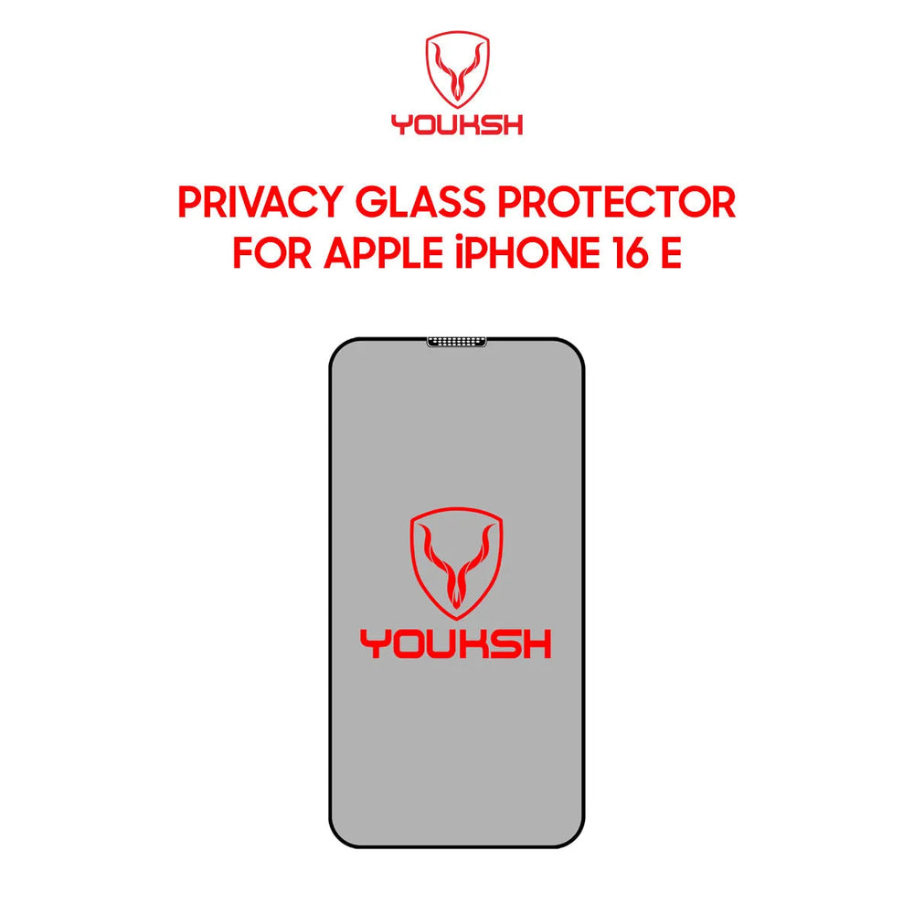 Youksh iPhone 16 Privacy Glass Screen Protector