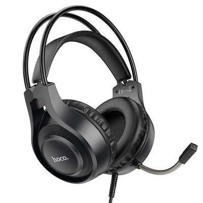 Hoco W106 Tiger Wired Gaming Headset with Mic – Black