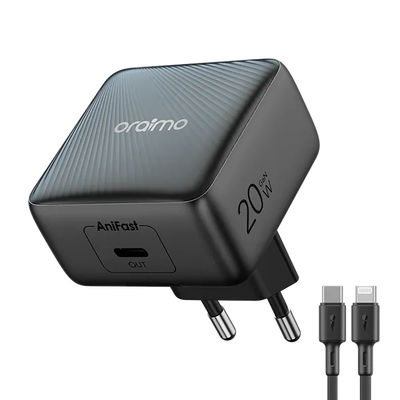 Oraimo 20W GaN Wall Charger Kit with Type-C to Lightning Cable – OCW-5201E-CL55