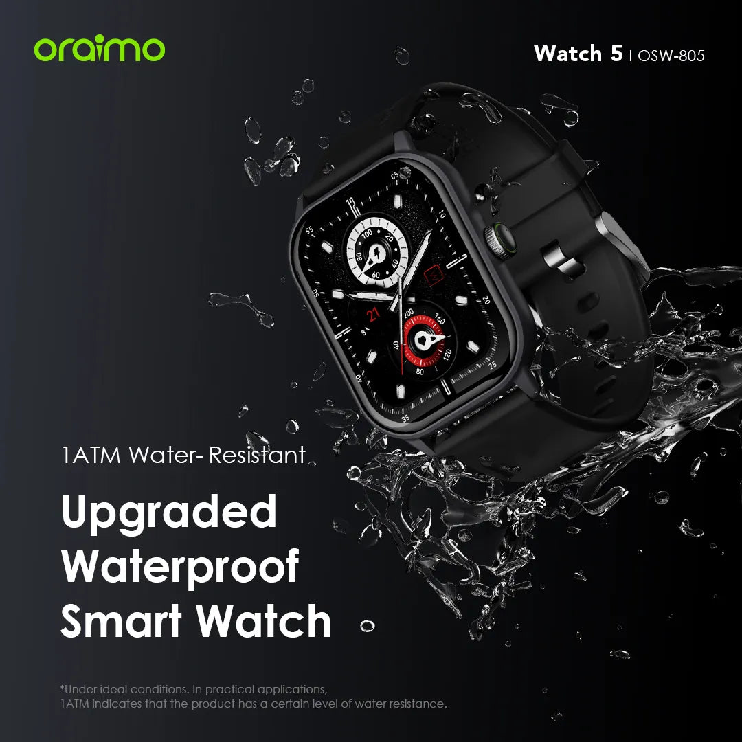 Oraimo Smart Watch 5 with 2.01″ HD Display -OSW-805