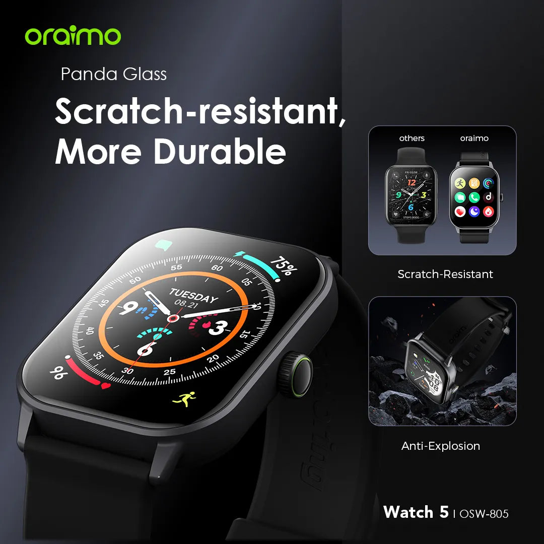 Oraimo Smart Watch 5 with 2.01″ HD Display -OSW-805