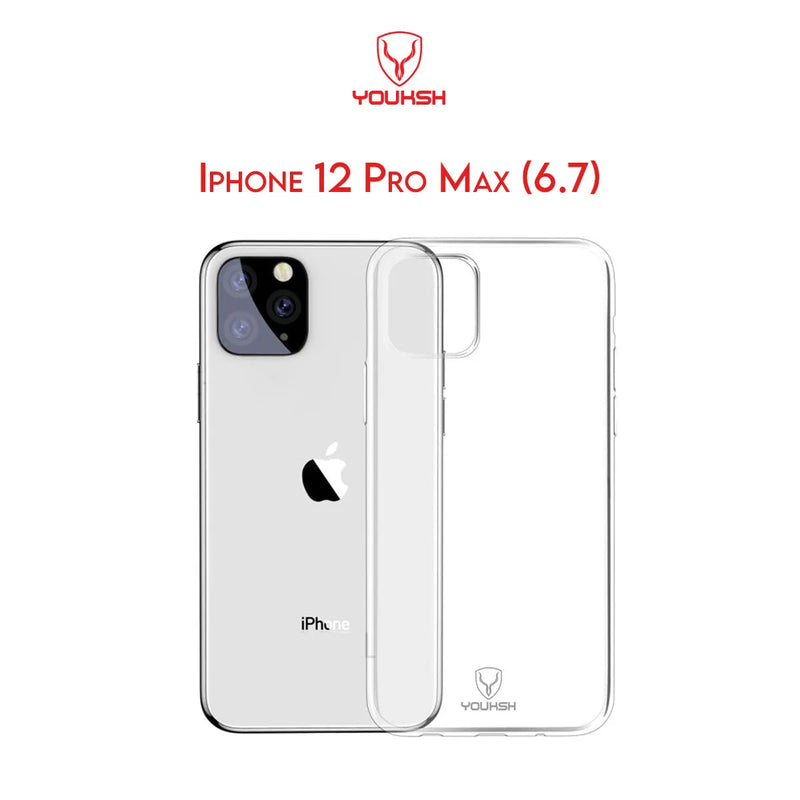 Youksh iPhone 12 Pro Max Transparent Back Cover