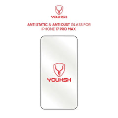 YOUKSH Apple iPhone 17 Pro Max Anti Static Clear Glass Protector - View 1 | TechAndExperts