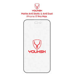 YOUKSH Apple IPhone 17 Pro Max Matte Anti Static Glass Protector - View 1 | TechAndExperts