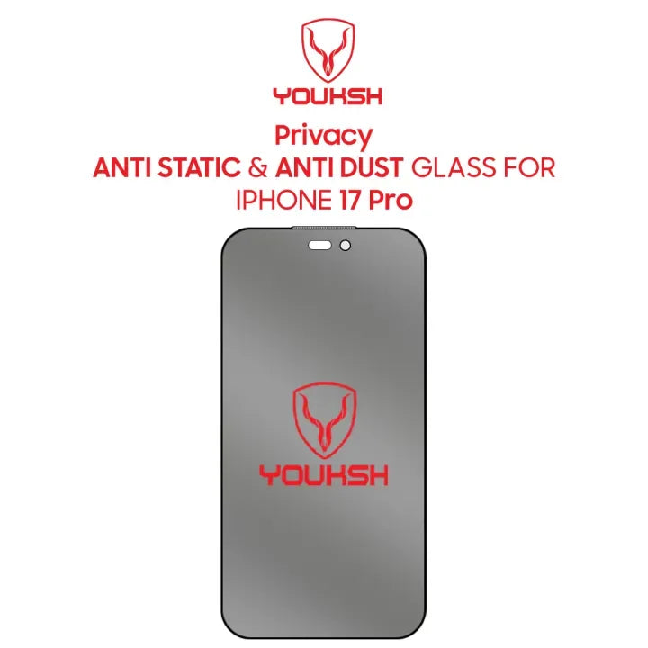 YOUKSH Apple IPhone 17 Pro Privacy Glass Protector - View 1 | TechAndExperts