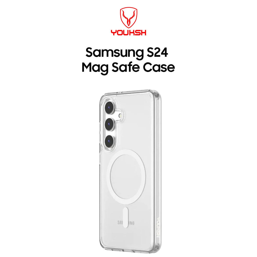 Youksh Samsung Galaxy S24 Transparent MagSafe Case