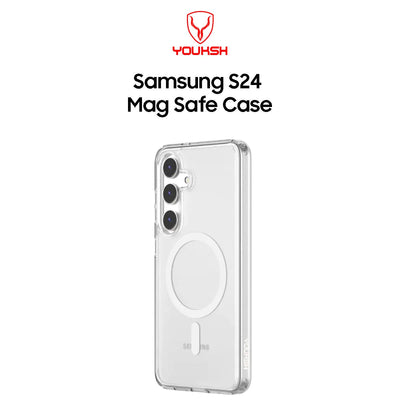 Youksh Samsung Galaxy S24 Transparent MagSafe Case