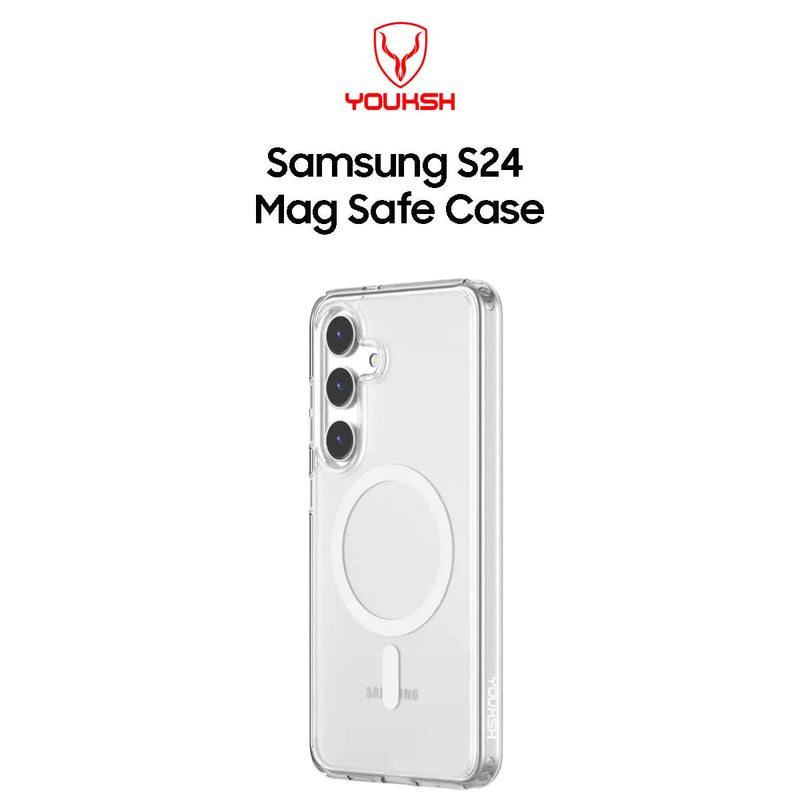 Youksh Samsung Galaxy S24 Transparent MagSafe Case