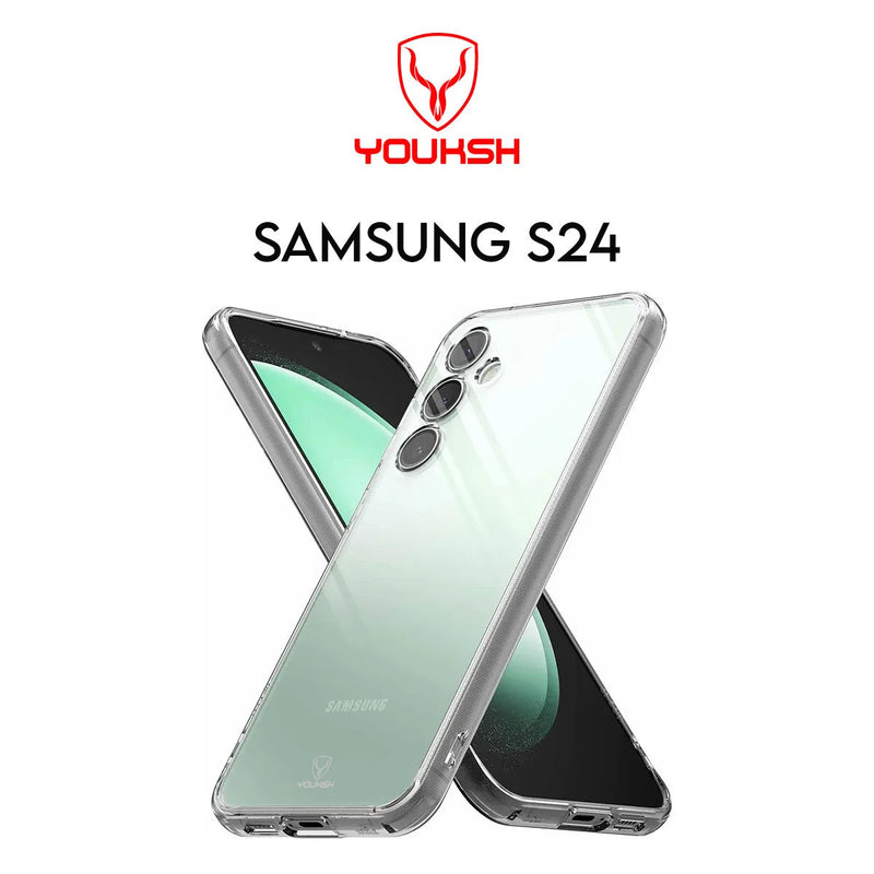 Youksh Samsung Galaxy S24 Transparent Shockproof Case
