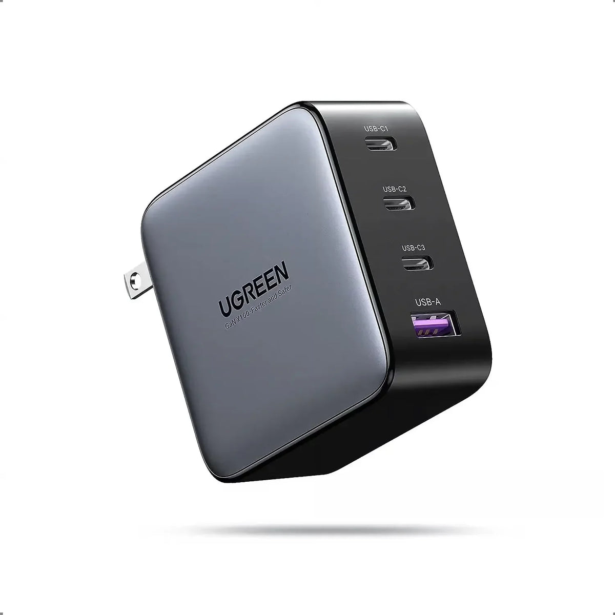 UGREEN 100W GaN charger with three USB-C ports and one USB-A port