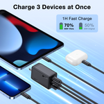 1HORA 65W GaN Charger With 3 Ports – GAR322 (EU Plug)