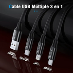 1HORA V8 Series One to three data cable Black 1m CAB259