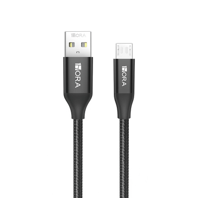 1Hora CAB248 USB-A to USB Micro-B Braided Cable 1m