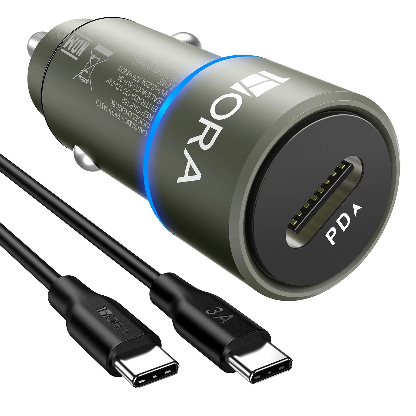 1Hora Fast Car Chager USB C PD – GAR156
