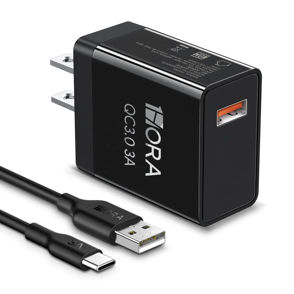 1HORA Fast Charger 18W 1U with USB to Type-C Cable – GAR092