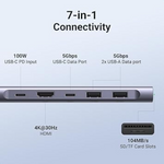 UGREEN USB C Hub for Laptop 7 in 1 Dock 4K HDMI, 100W PD Charging – 15214