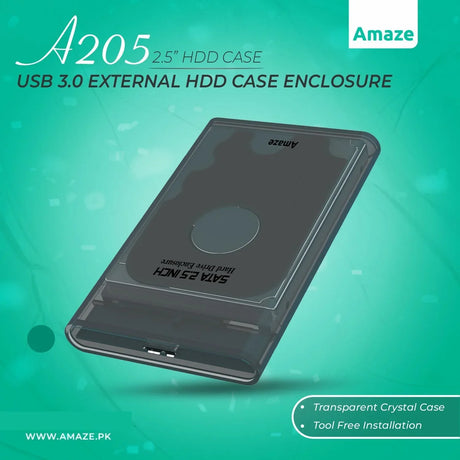 Amaze A205 USB 3.0 External HDD Case Enclosure 2.5