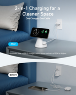 Anker MagGo Wireless Charger 2-in-1 Dock Stand with USB-C Cable – A25M7