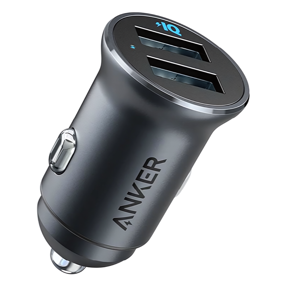 Anker PowerDrive 2 Alloy Metal 24W Mini Car Charger 2 Ports - A2727