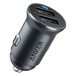 Anker PowerDrive 2 Alloy Metal 24W Mini Car Charger 2 Ports - A2727