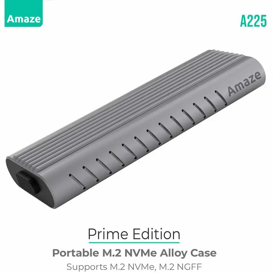 Amaze Prime Edition M.2 + NVME SSD Enclosure 10G | A225