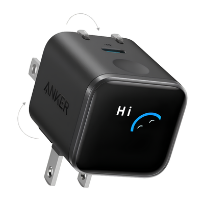 Anker Nano Charger (45W, Smart Display, 180° Foldable) – A121D
