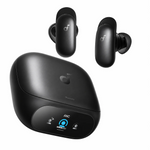Anker Soundcore Liberty 5 Pro earbuds in Midnight Black with smart-screen charging case