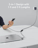Anker 140W 2-in-1 USB-C to USB-C Cable – A8895