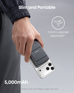 Anker 622 Magnetic Battery MagGo 5000mAh Foldable Magnetic Wireless Portable Charger and USB-C for iPhone 15/14/13/12 Series