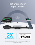 Anker MagGo 3-in-1 Foldable Charging Pad 15W Qi2 Wireless Charger – B25M8