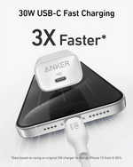 Anker Nano 30W USB C Adapter for iPhone 15 Series A2337