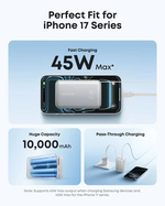 Anker Nano PowerBank 10000mAh 45W with Built-In Retractable USB-C Cable – A1638