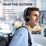 Anker Q20i Hybrid Active Noise Cancelling Headphones with 40 Hours Long ANC Playtime & App Control