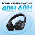 Anker Q20i Hybrid Active Noise Cancelling Headphones with 40 Hours Long ANC Playtime & App Control