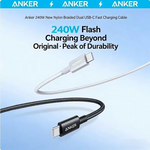 Anker Zolo USB C to USB C 240W Braided Fast Charging Data Cable 1.5m – A8060