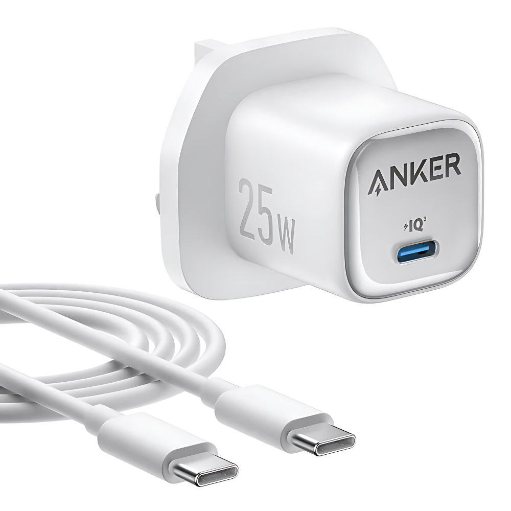 Anker Charger 25W Compact with USB-C & USB-C cable – B2656